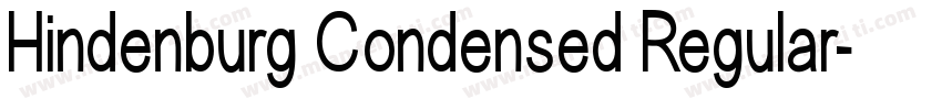 Hindenburg Condensed Regular字体转换